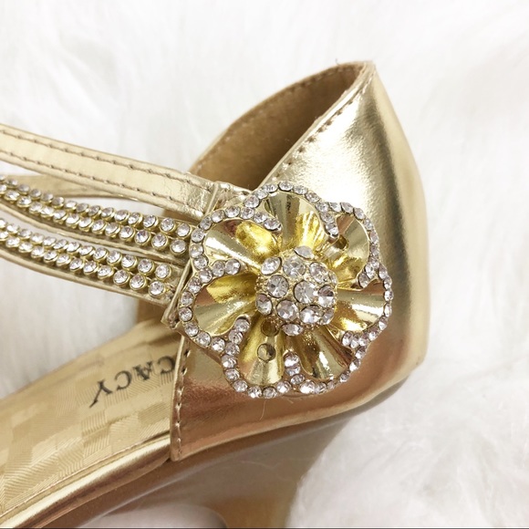 Delicacy | Gold Rhinestone Heels - Picture 4 of 6